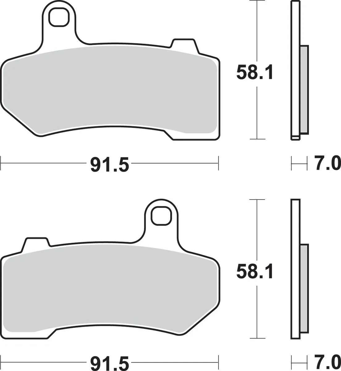 Sbs Spiekane Metalowe Klocki Hamulcowe Do Harley-davidson & Buell - Przód & Tył