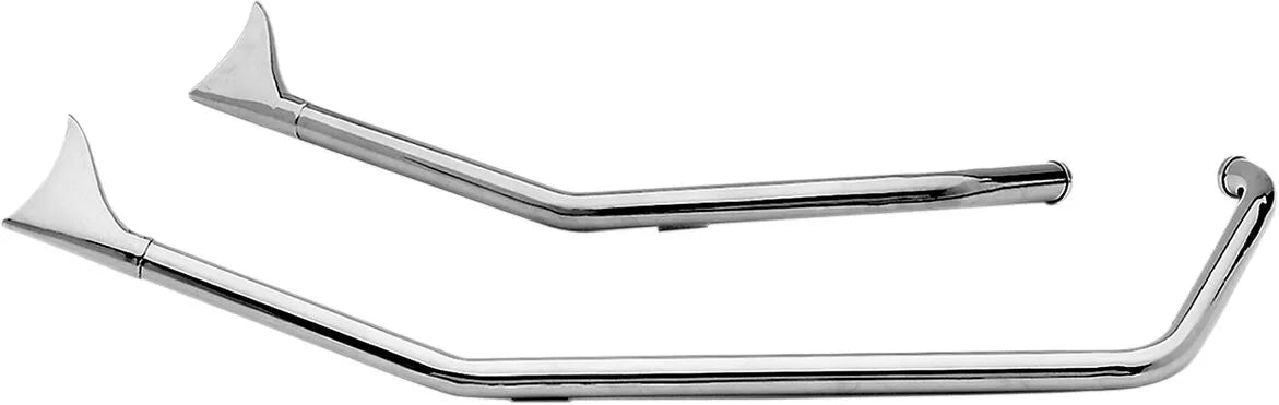 Paughco 1-3/4" Wydechy Drag Pipes Fishtail Upsweep - Chrom