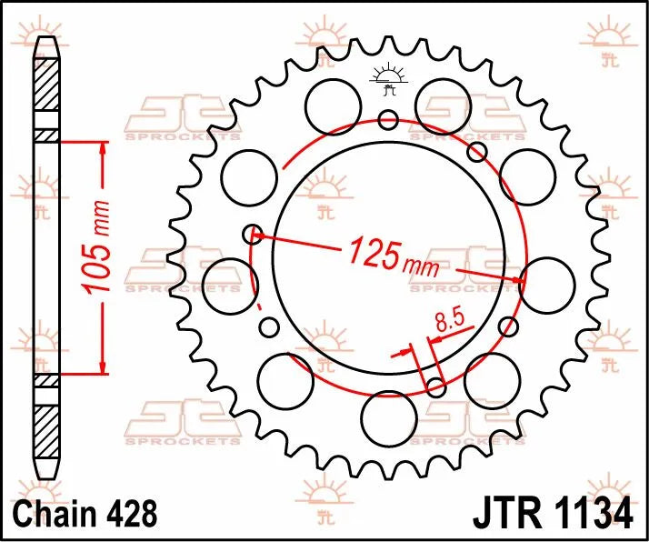 Jt Sprockets Steel Rear Sprocket 52t