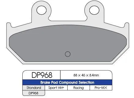 DP Brakes Standard Spiekane Metalowe Klocki Hamulcowe - Tył