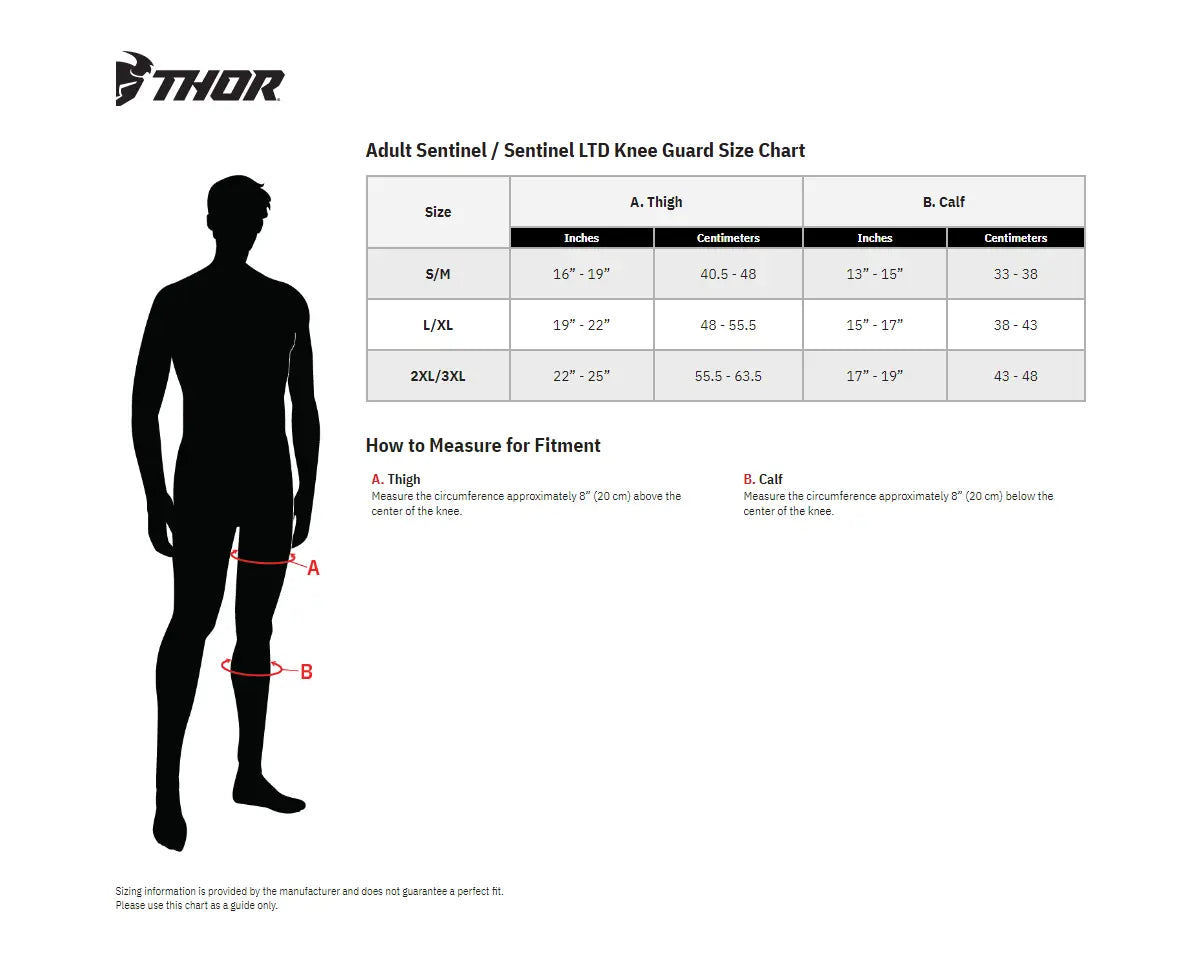 Thor Sentinel Knee Guards Black