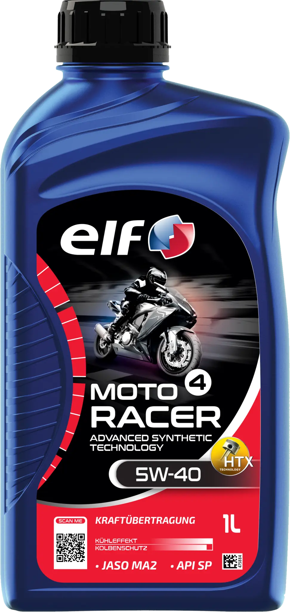 ELF Moto 4 Racer 5W-40 Advanced Synthetic Engine Oil 1L