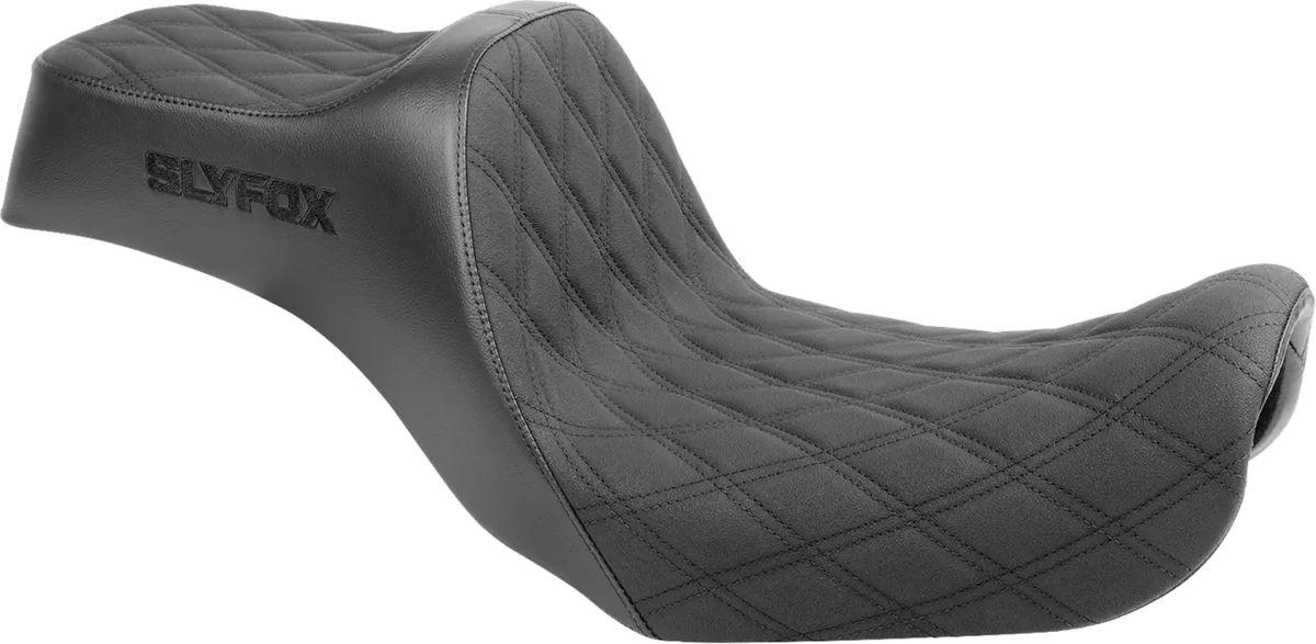Slyfox High Noon Seat Black Diamond Stitch for Dyna 2006-2017