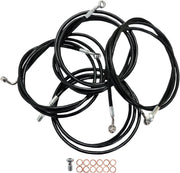LA CHOPPERS Standard Black Vinyl Cable/Brake Line Kit for Ape