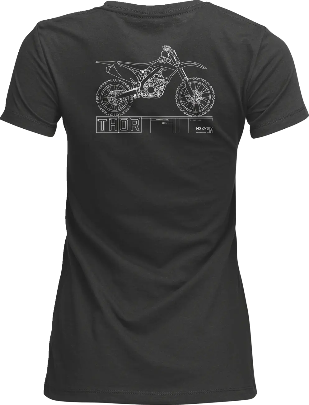 Thor Women's Blueprint T-Shirt Charcoal