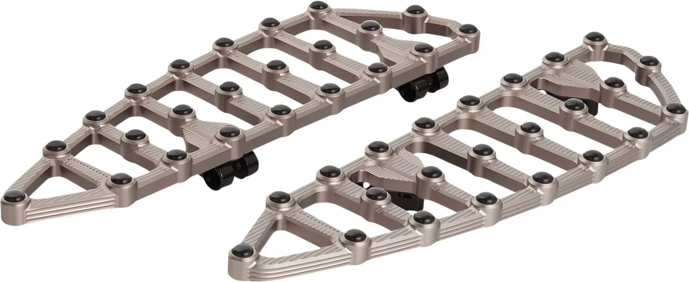 Arlen Ness Mx Billet Floorboards - Silver Anodized