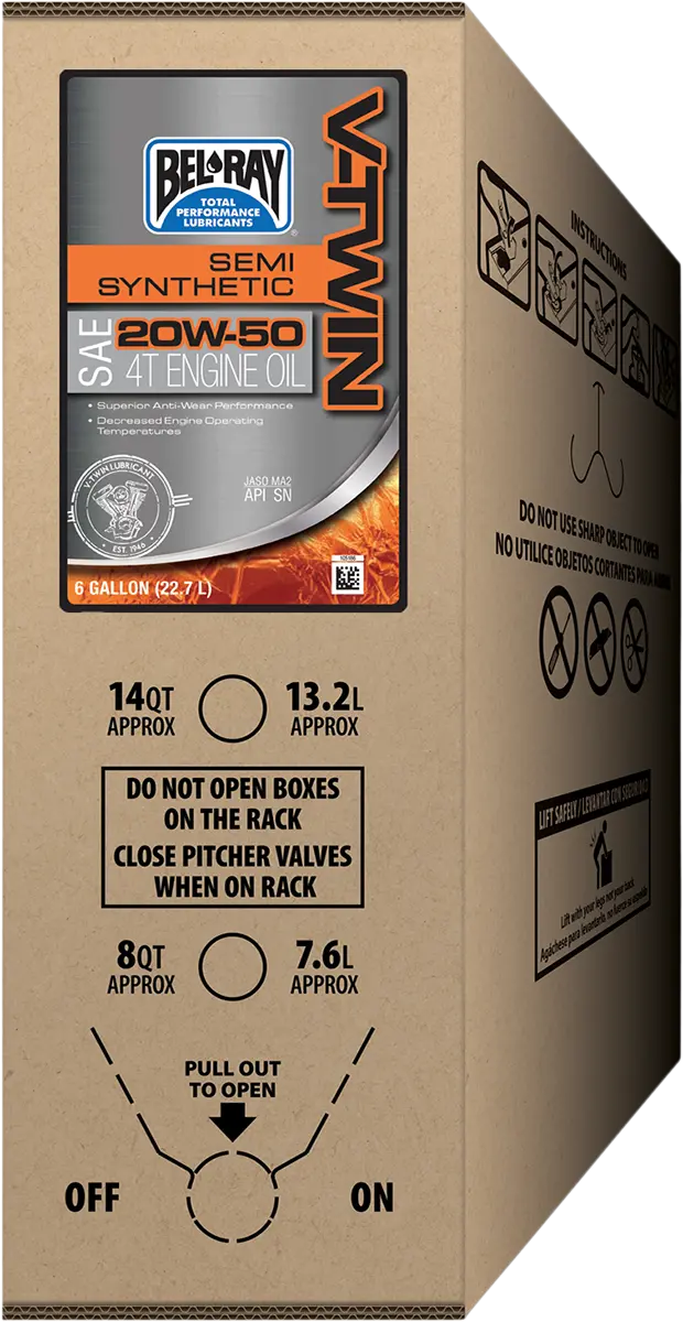 Bel-Ray V-Twin 20W-50 Semi-Synthetic Engine Oil 6 US gal
