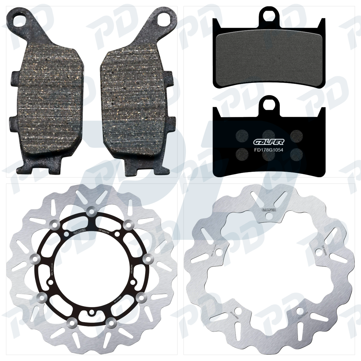 GALFER Brake Kit with Brake Pads & Brake Discs for Yamaha MT-09 2014-2026