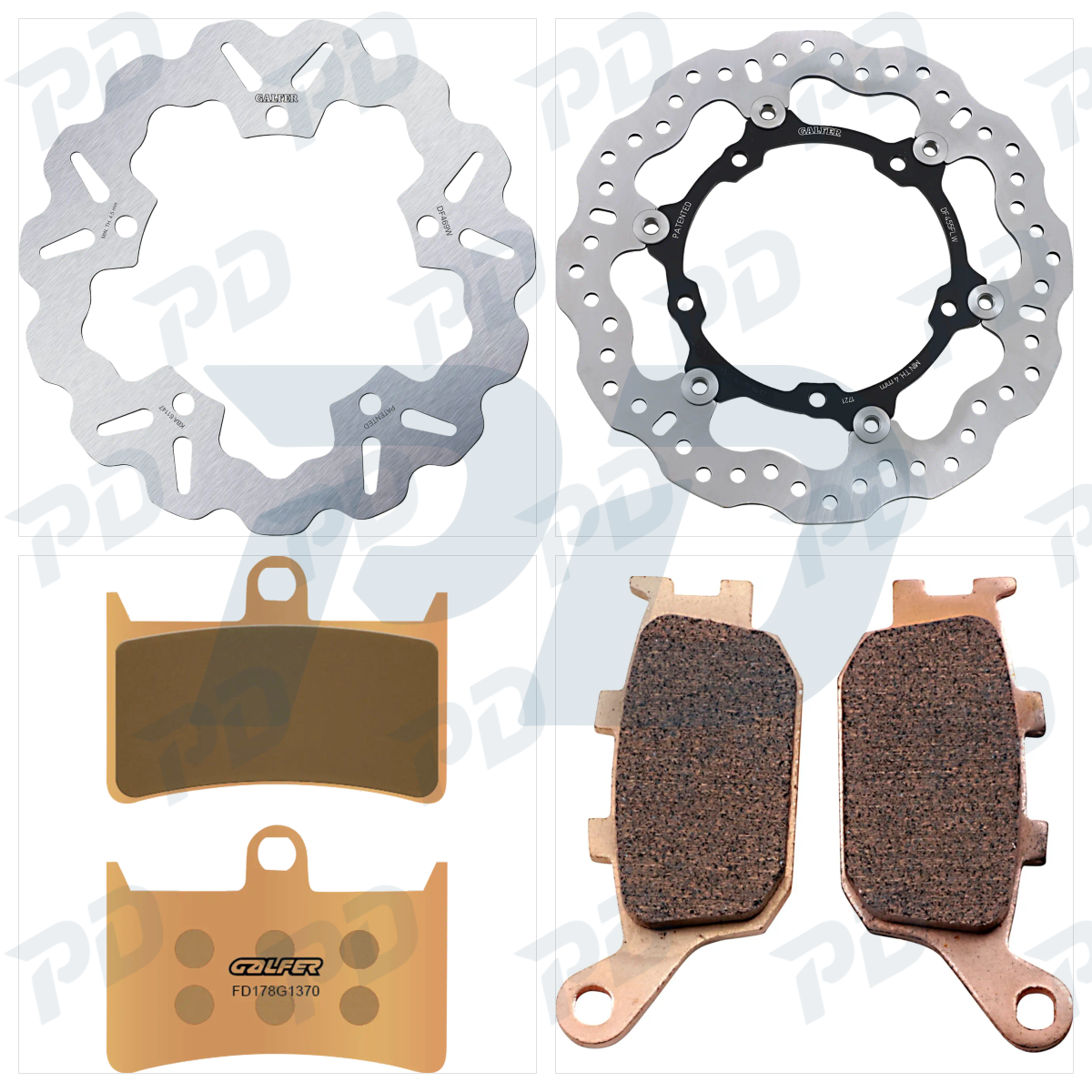 GALFER Sintered Brake Kit with Brake Discs & Brake Pads for Yamaha MT-07 2014-2026