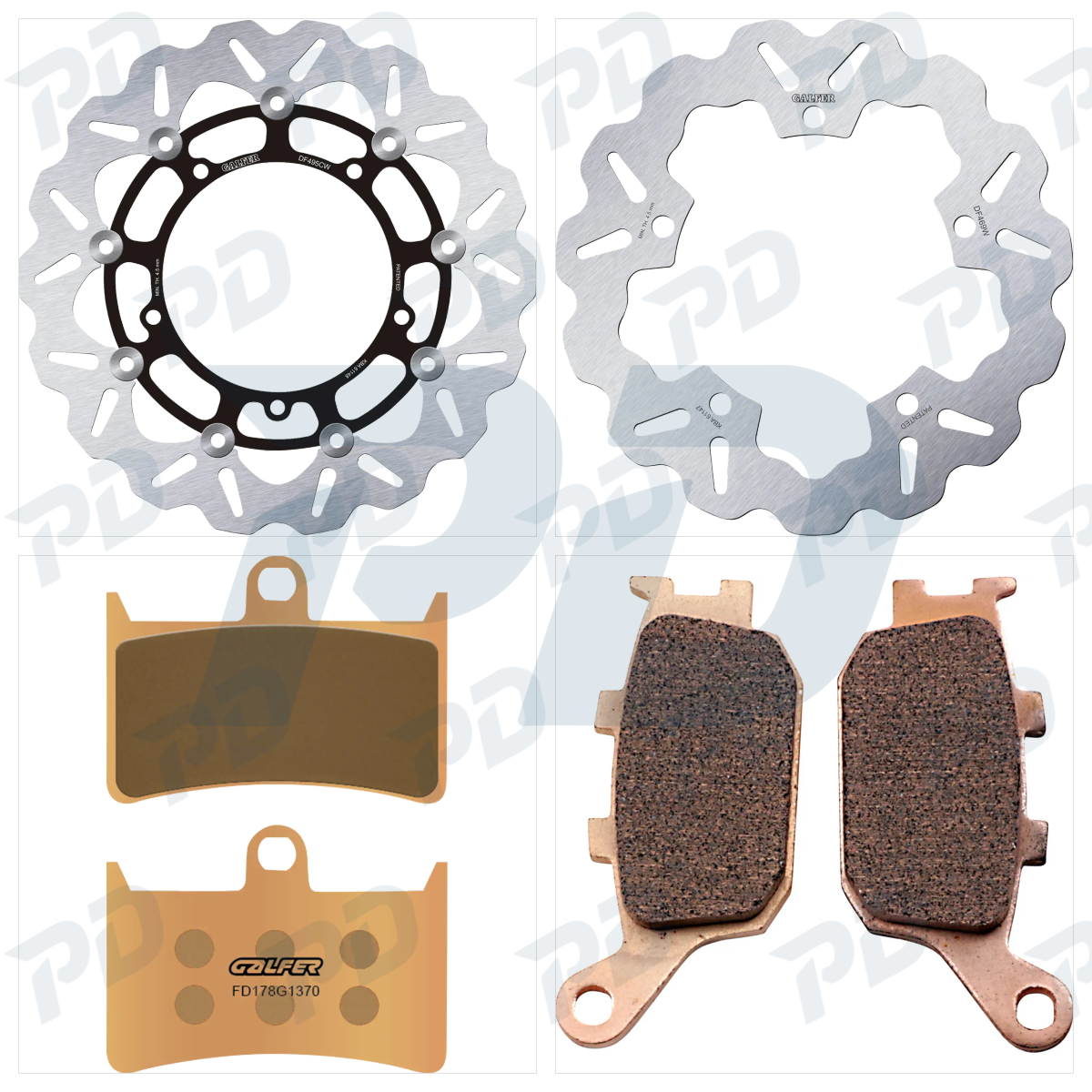 GALFER Sintered Brake Kit with Brake Discs & Brake Pads for Yamaha MT-09 2014-2026