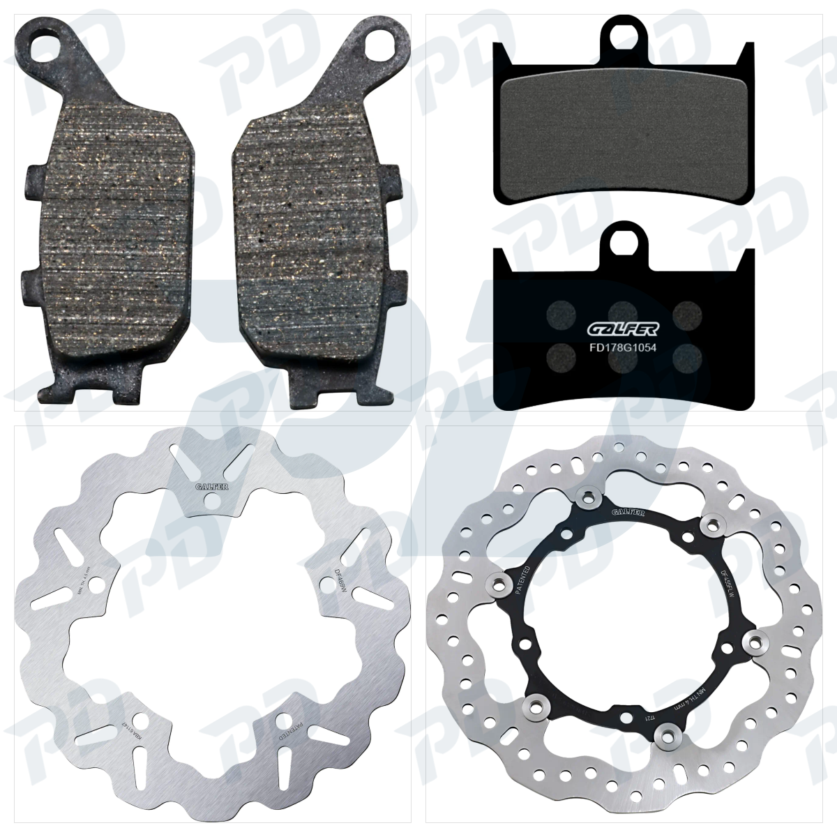 GALFER Brake Kit with Brake Pads & Brake Discs for Yamaha MT-07 2014-2026