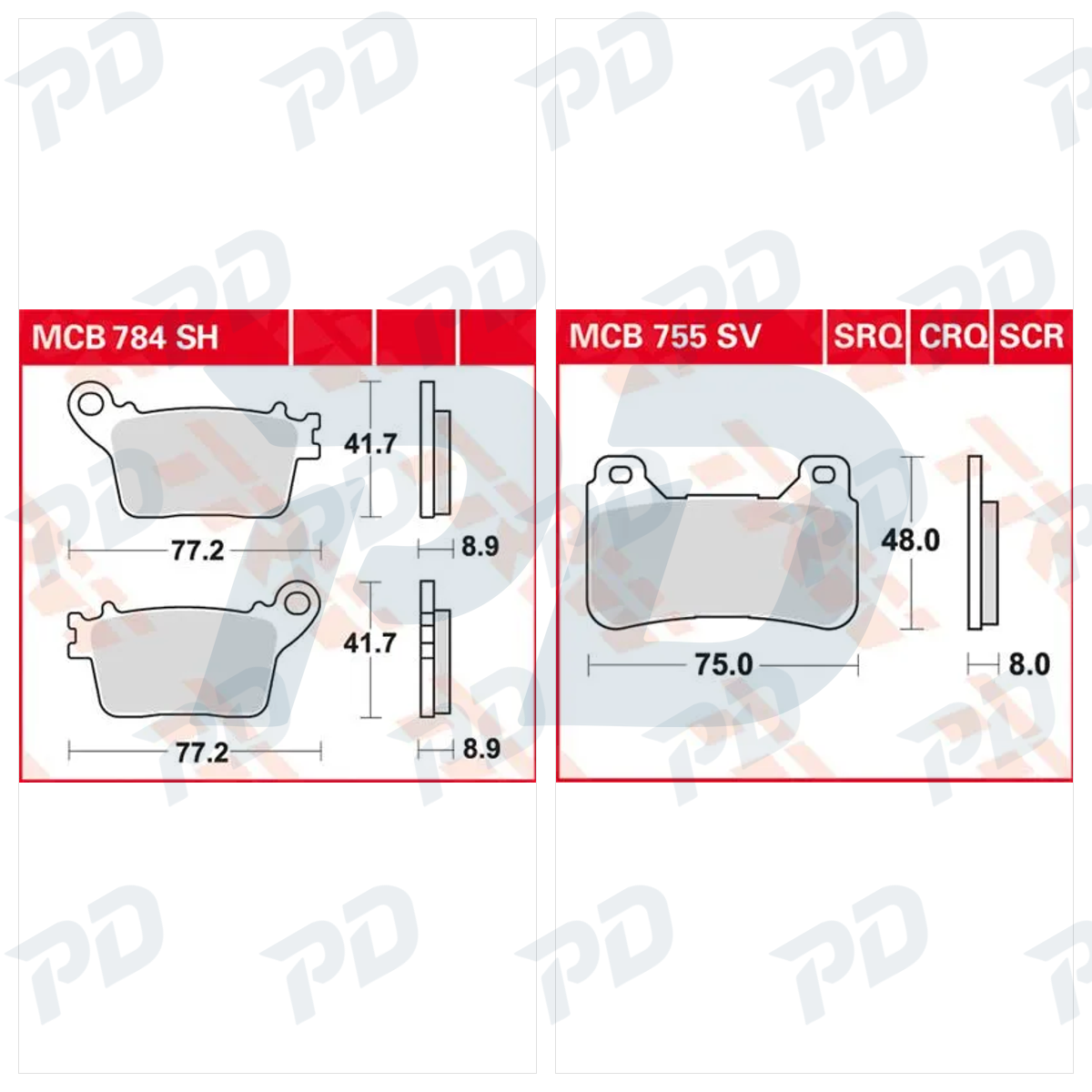 TRW Brake Pads Kit for Honda CBR 1000 RR 2006-2016