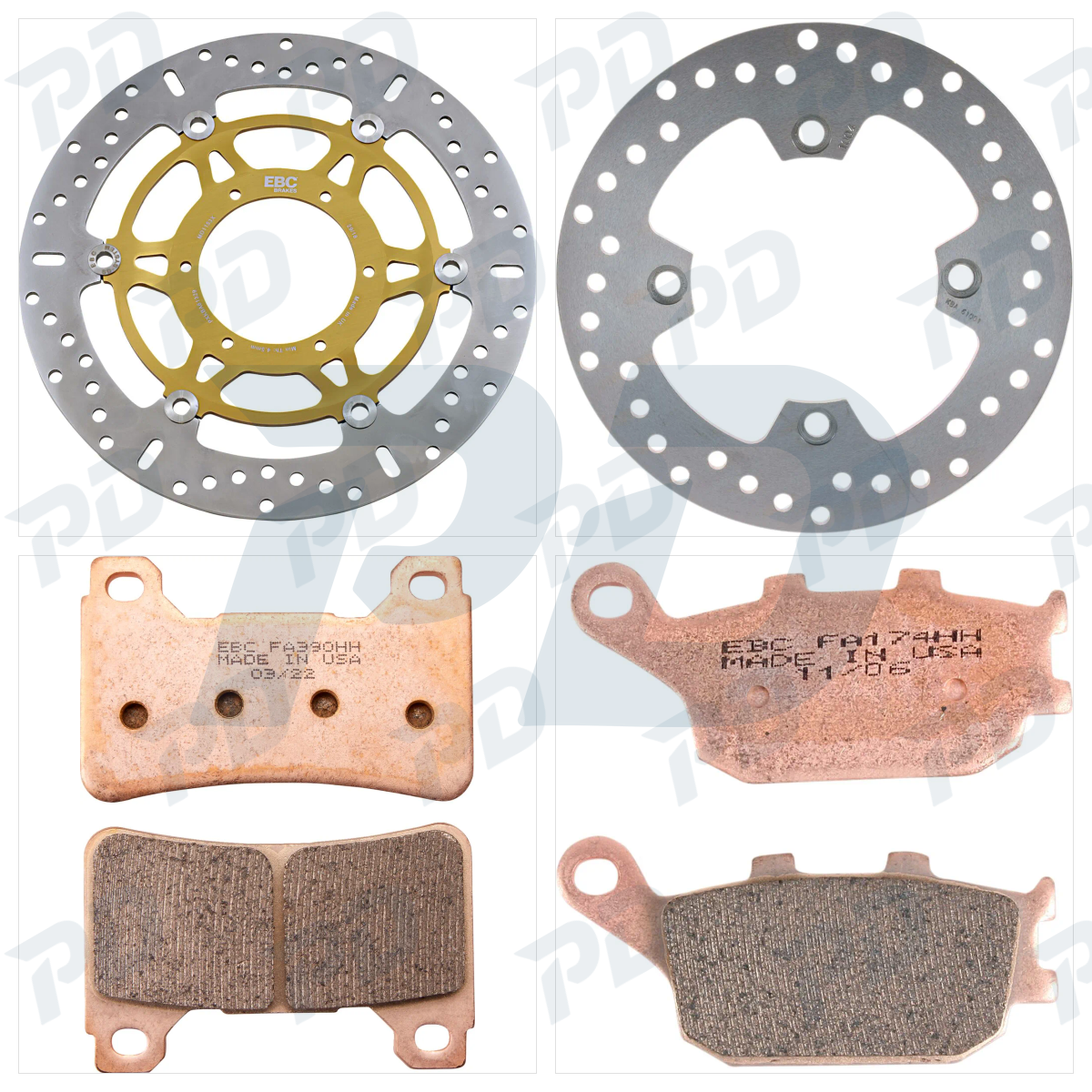 EBC Sintered Brake Kit with Brake Discs & Brake Pads for Honda CBR 1000 RR 2004-2016