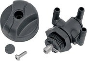WSM Fuel Valve Black 6.4mm 1/4" Hose Barb