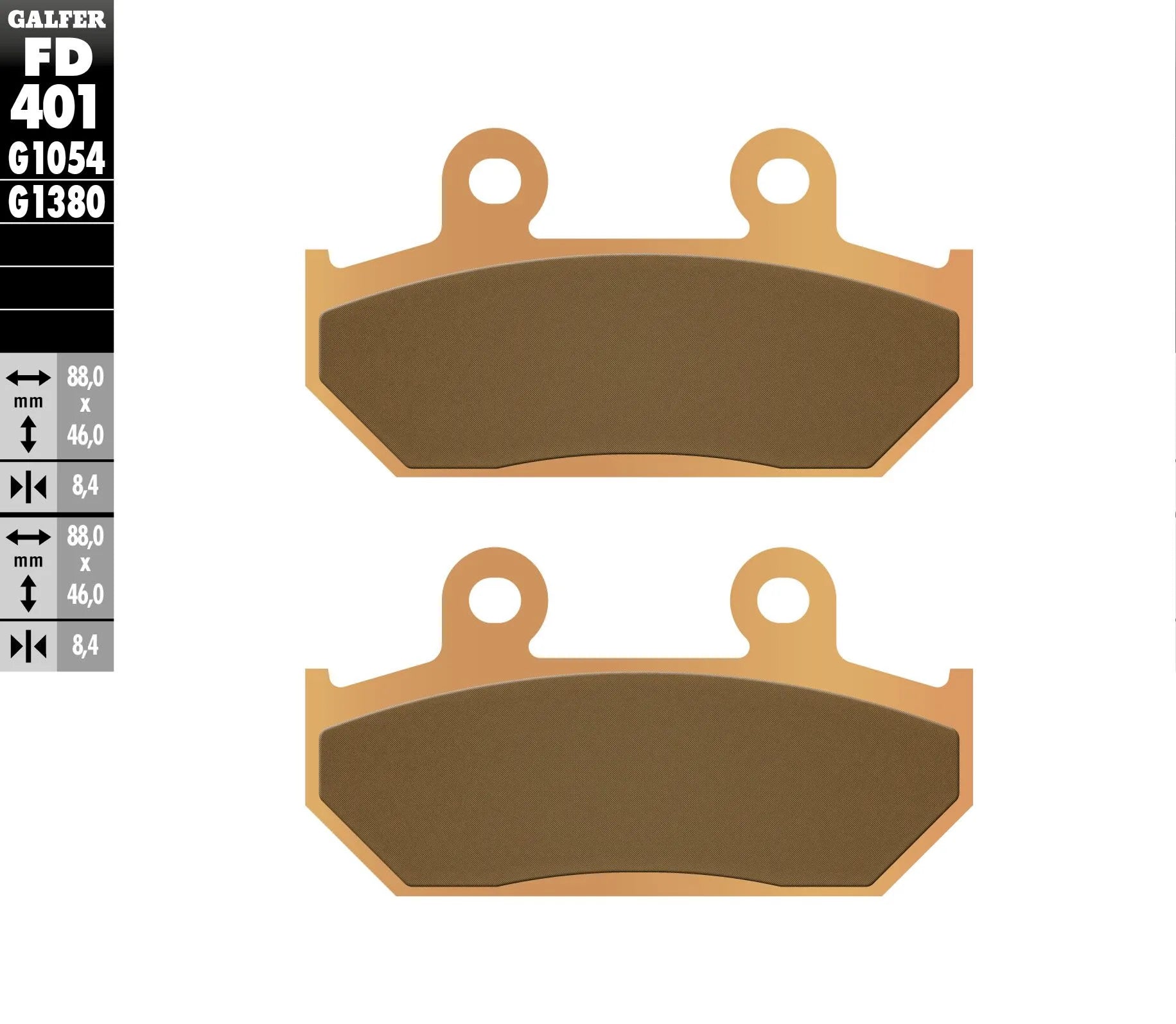 Galfer Hh Sintered Brake Pads For Motorcycles - Rear