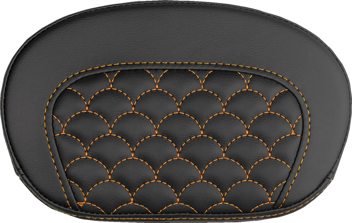 Saddlemen Mini Contour Sissy Bar Pad Orange Stitch H-D Touring