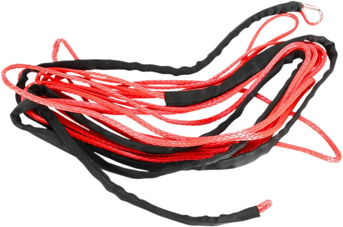 Moose Offroad- Snow Synthetic Winch Rope 1/4" x 50' Red for ATV