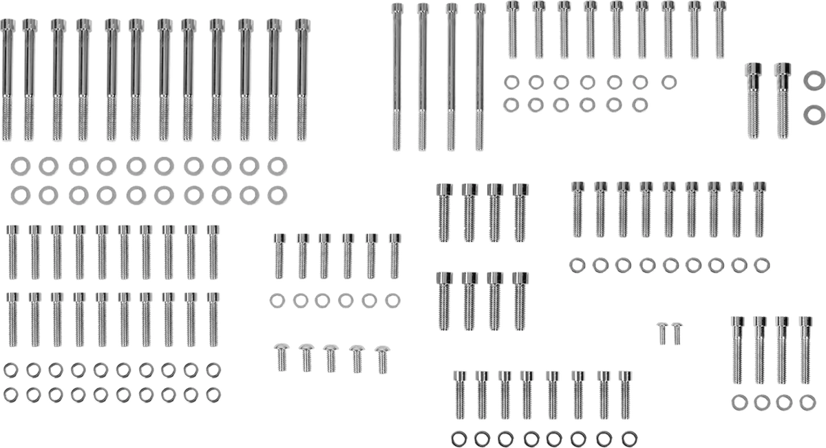 Drag Specialties M-Eight Chrome Socket Allen Bolt Kit for HD