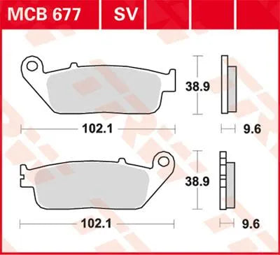 Trw Sv Series Spiekane klocki hamulcowe - Przód