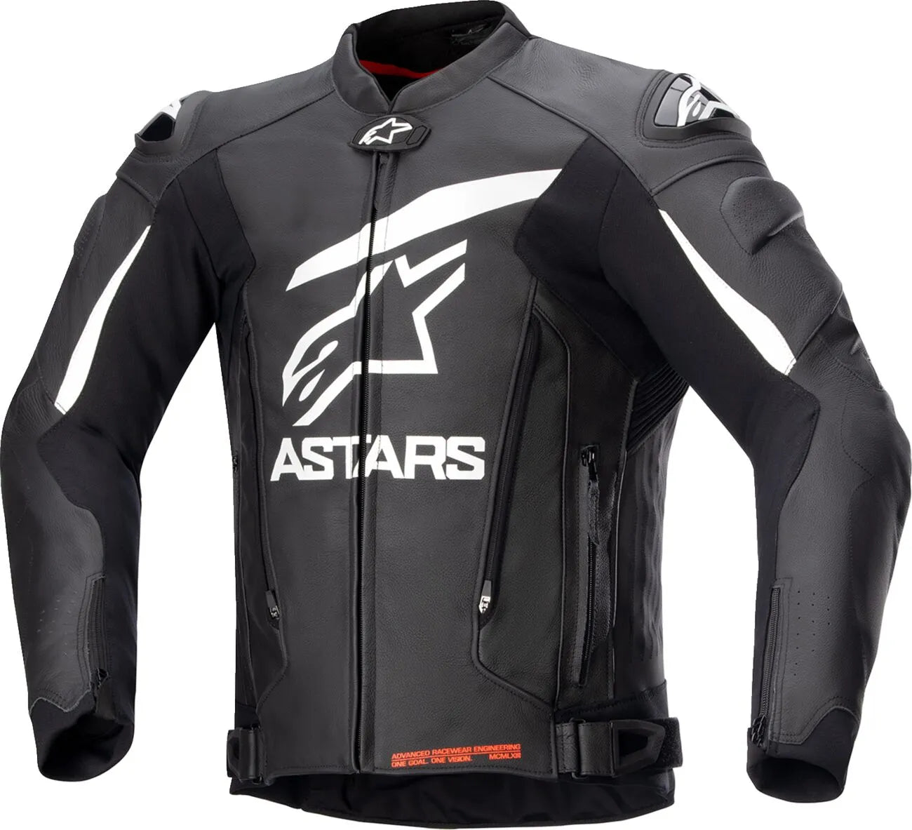 Alpinestars Gp Plus V4 Leather Jacket For Sport Performance - Black/White
