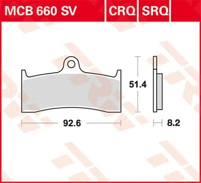 Spiekane klocki hamulcowe Trw Sv Series - Przód