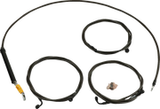 La Choppers Midnight Braided Cable & Brake Line Kit (18"-20" Ape