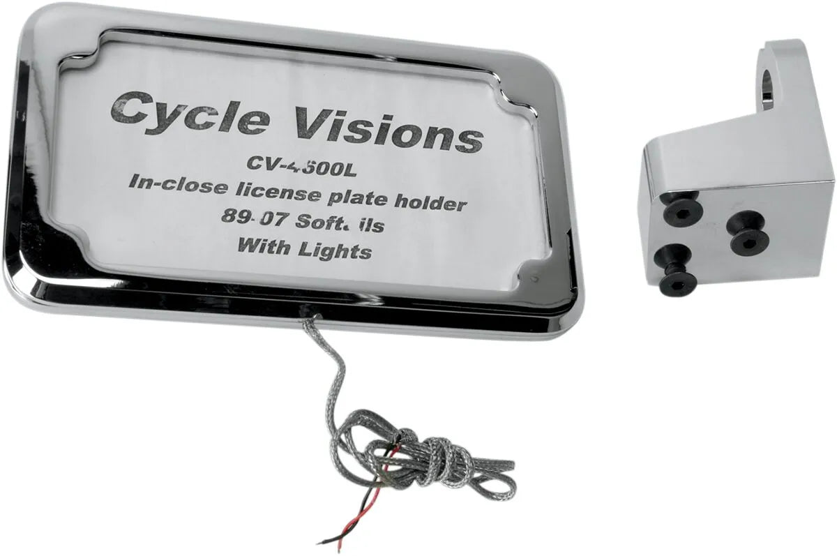Cycle Visions In-close License Plate Holder - Side Mount