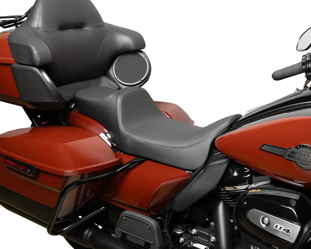 2-Up Drag Specialties Extended Reach Predator Seat - For Harley Davidson