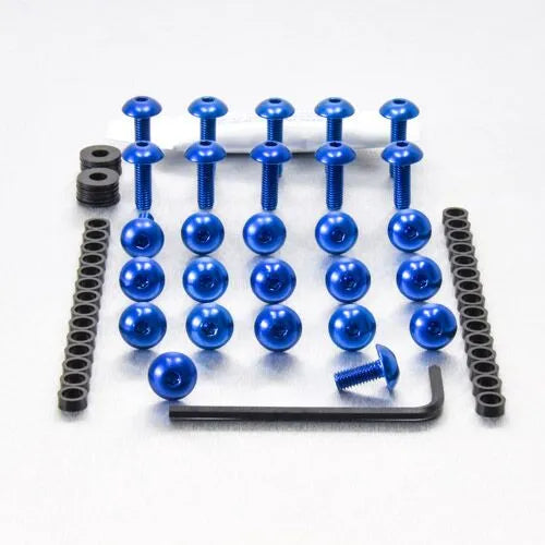 Pro Bolt Aluminium Fairing Bolt Kit - Blue - FBM056B