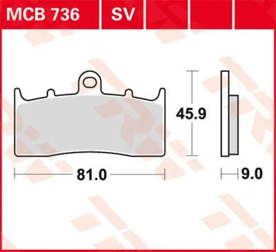 Trw Sv Series Spiekane Klocki Hamulcowe Na Przedni Hamulec - Przód