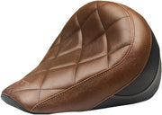 Mustang Solo Touring Seat - Brown Vinyl - For INDIAN