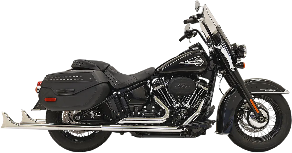 Bassani Xhaust Fishtail True Dual Układ Wydechowy Chrom