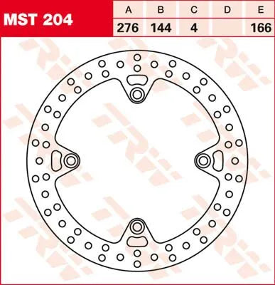 Trw Round Fixed Brake Rotor 250-299mm - Front