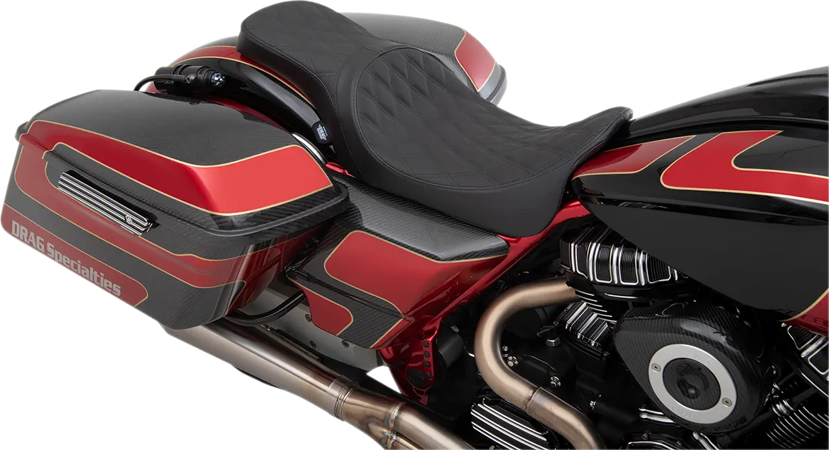 Drag Specialties Predator 2-up Seat - For Harley Davidson