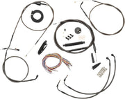 LA CHOPPERS Midnight Braided Cable/Brake Line Kit for 12"-14"