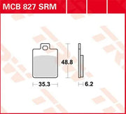 Trw Srm Series Spiekane klocki hamulcowe do skuterów - przód i tył