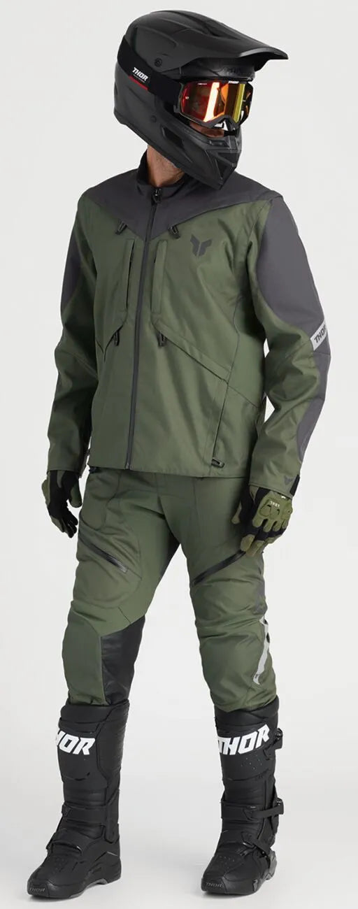 Thor Terrain Gloves - Black/Charcoal/Army Green