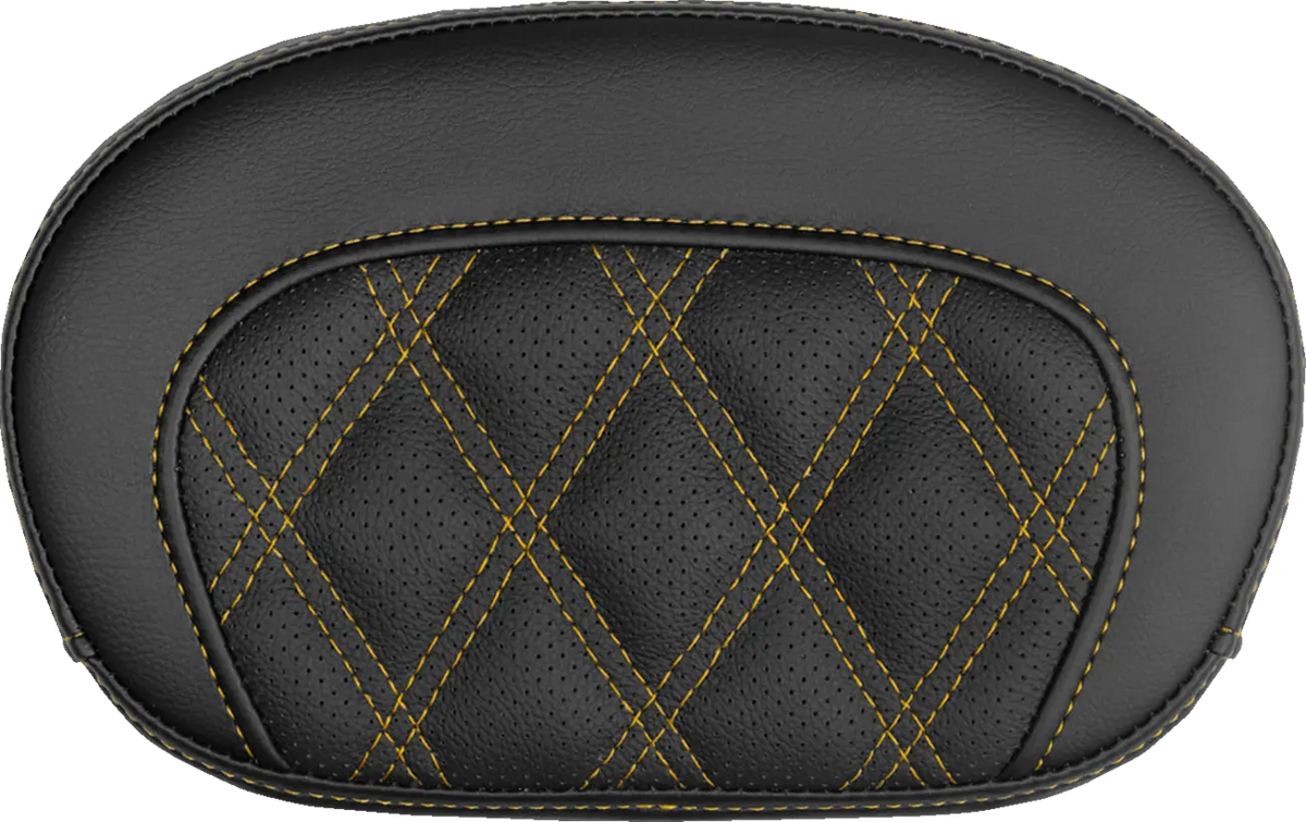 Saddlemen Mini Contour Sissy Bar Pad LS Gold Stitch H-D Touring