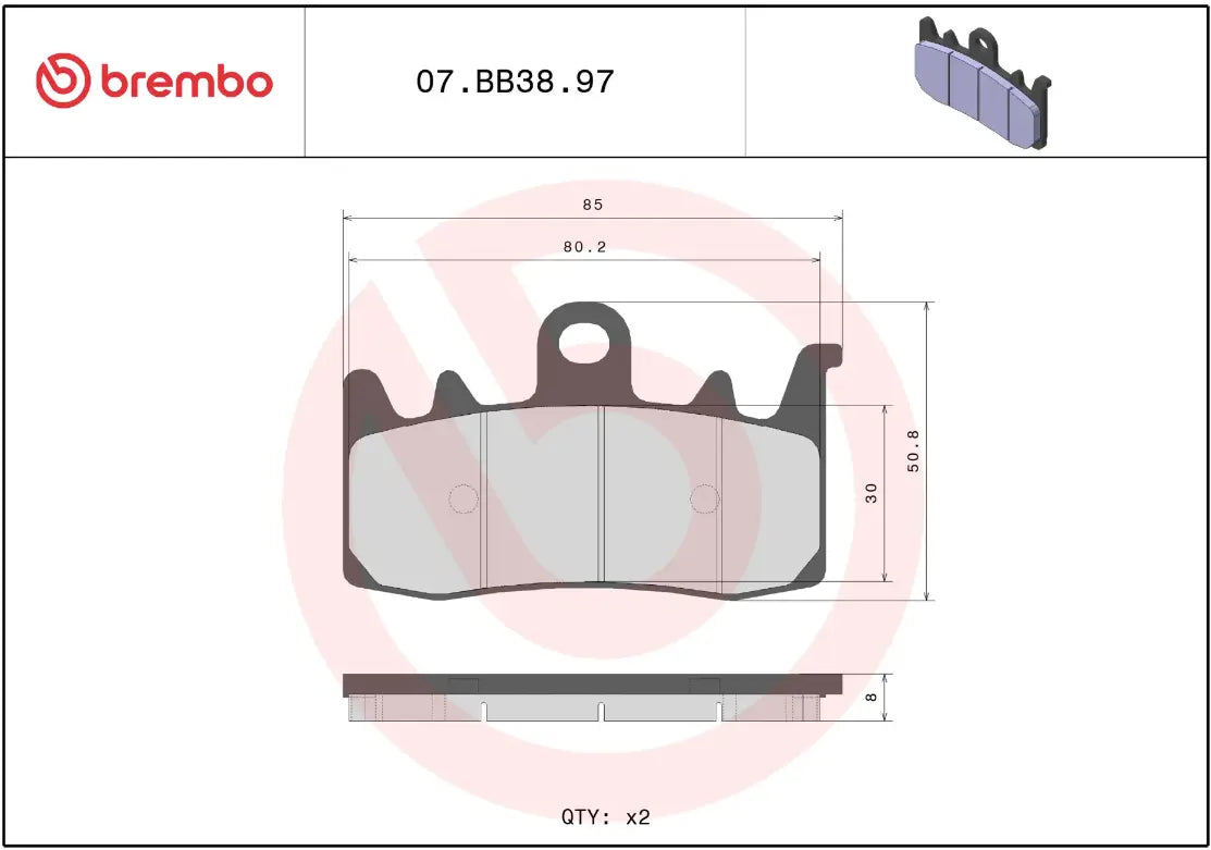 Klocki hamulcowe Brembo Genuine Sinter Prime Line