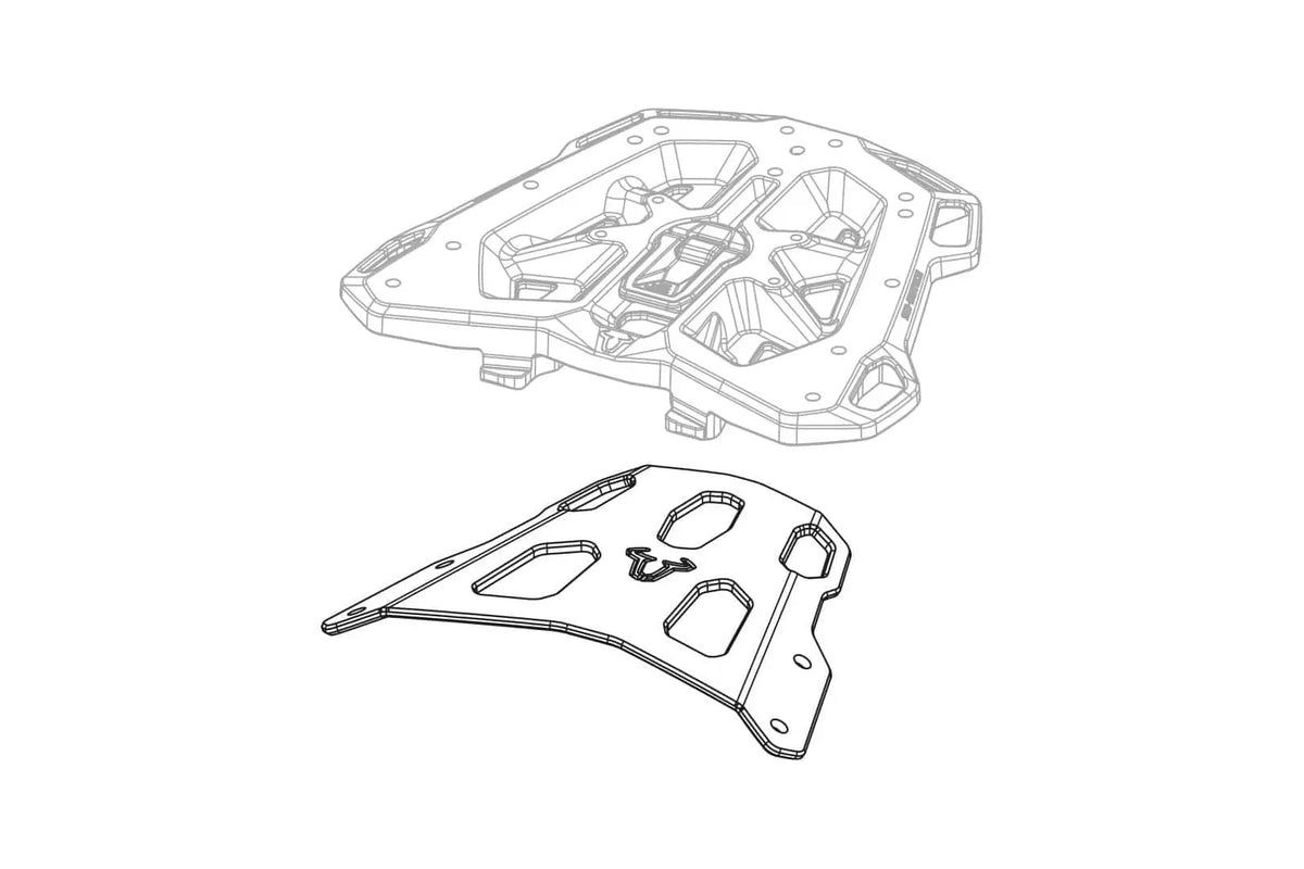 Sw-Motech Street Rack 5mm Aluminum Black Luggage Rack