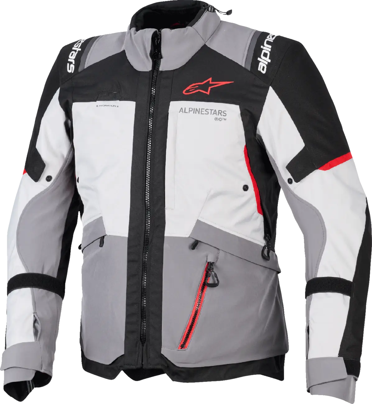 Alpinestars Andes V4 Drystar® All Weather Jacket - Black/Dark Gray/Light Gray/Bright Red