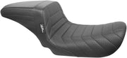 Le Pera Kickflip Seat - Black Vinyl - For Harley Davidson