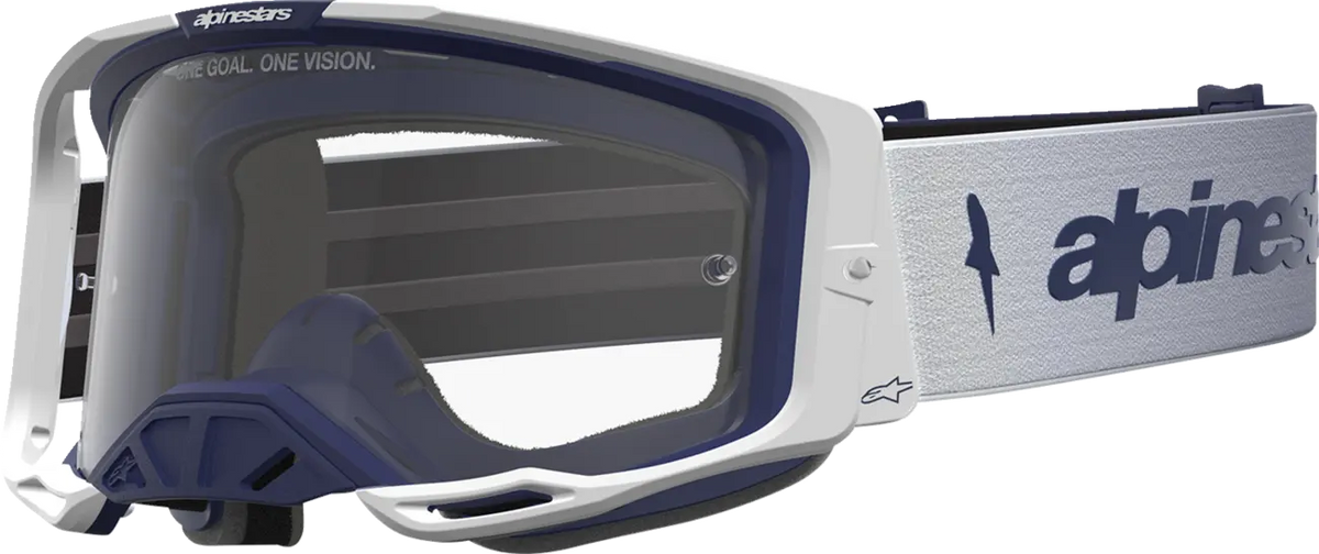 Alpinestars Vision 8 Goggles Amber White/Navy/Clear