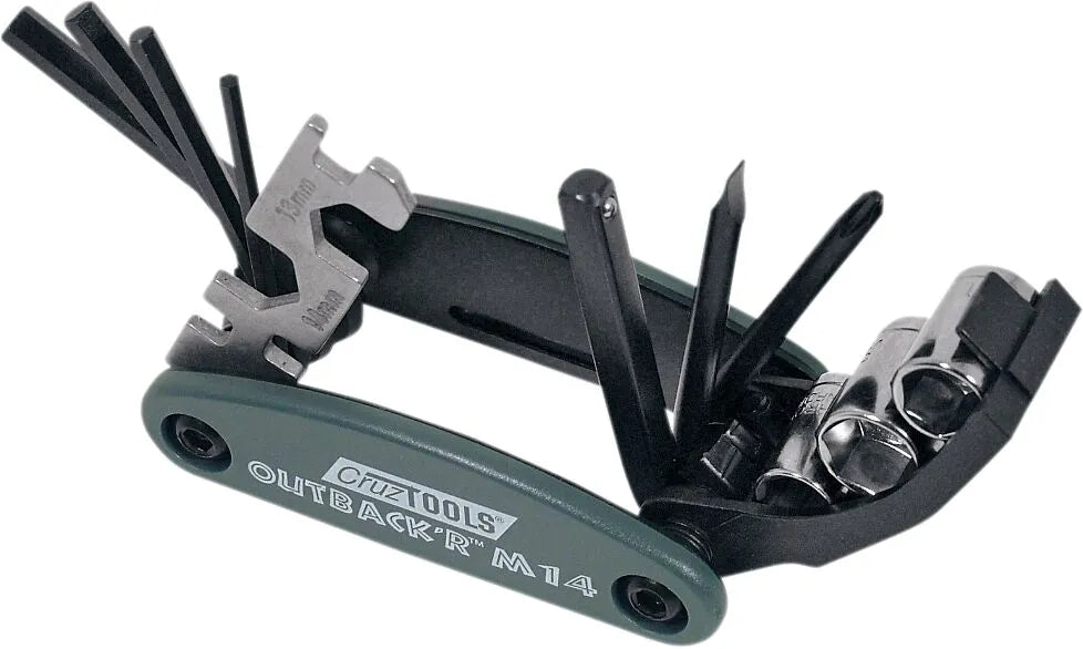 Cruztools Outback'R 14-in-1 Metric Folding Multi Tool Set