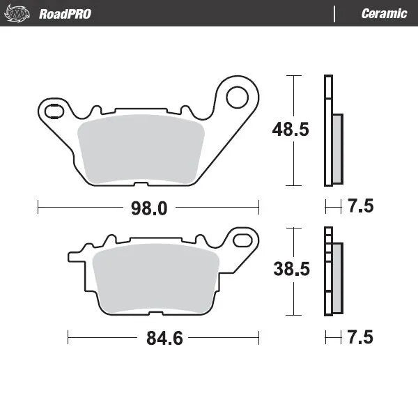 Ceramiczne Klocki Hamulcowe Moto-master Do Motocykli Sportowo-Turystycznych