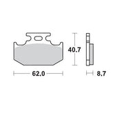 Moto-master Racing Brake Pads Offroad Sintered Metal - Rear