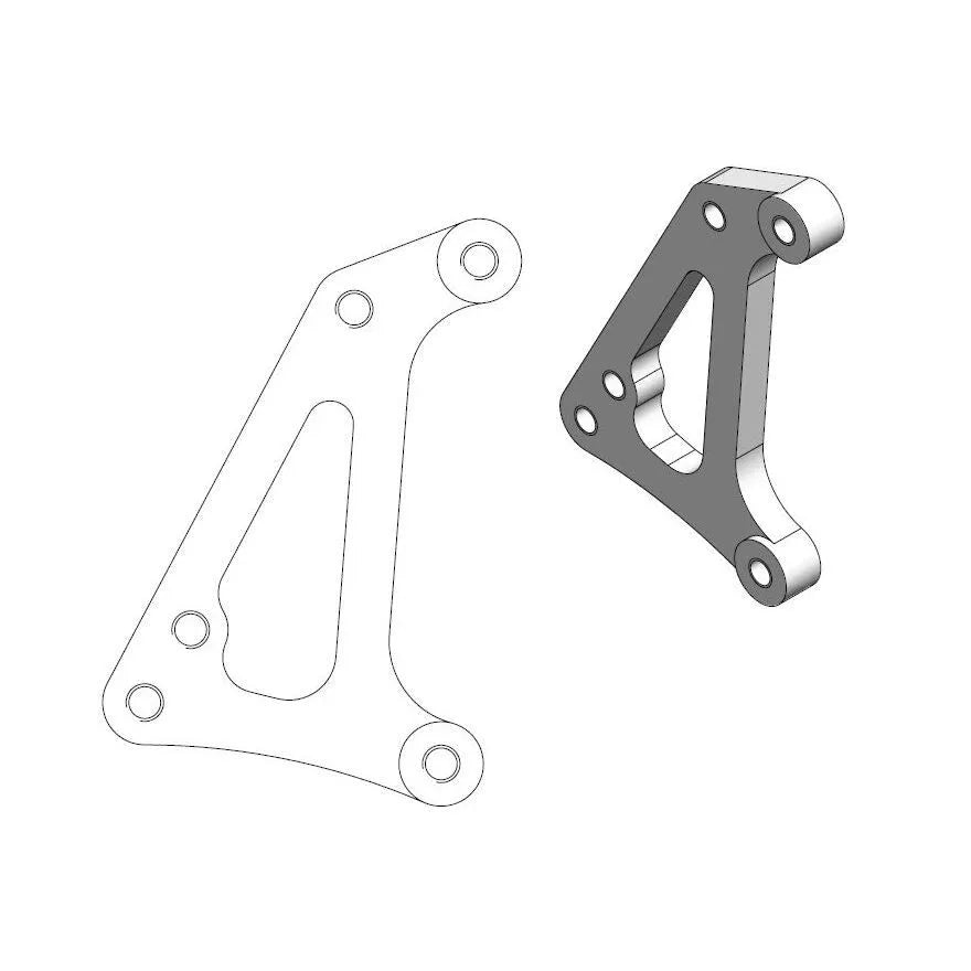 Moto-master Relocation Bracket For Oem Caliper
