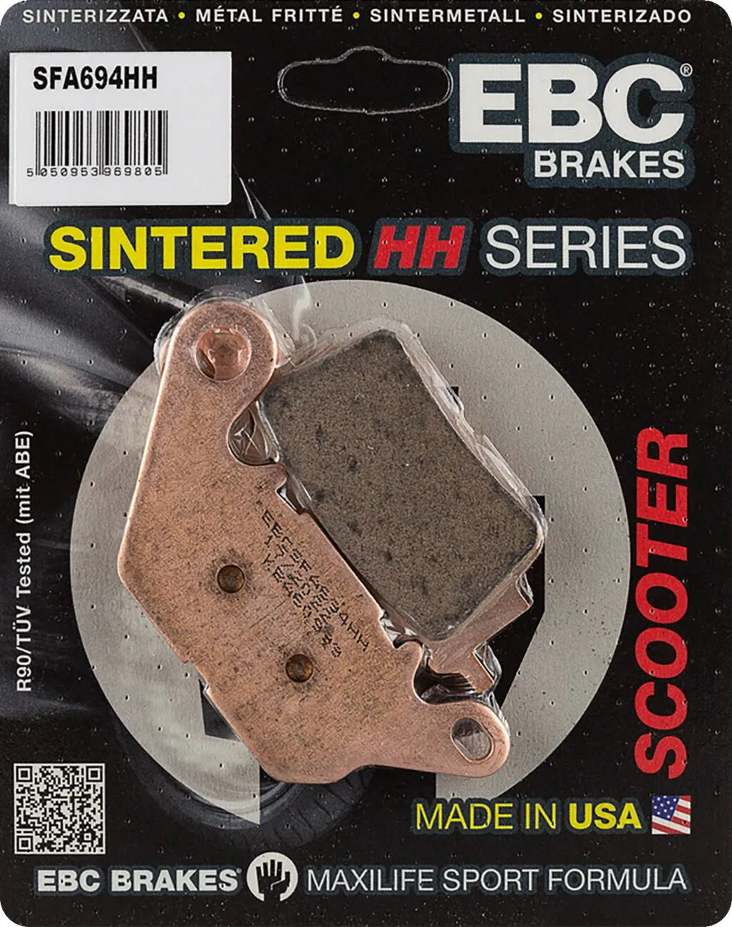 Ebc Sfa-hh Series Spiekane Klocki Hamulcowe Do Skuterów - Przód & Tył