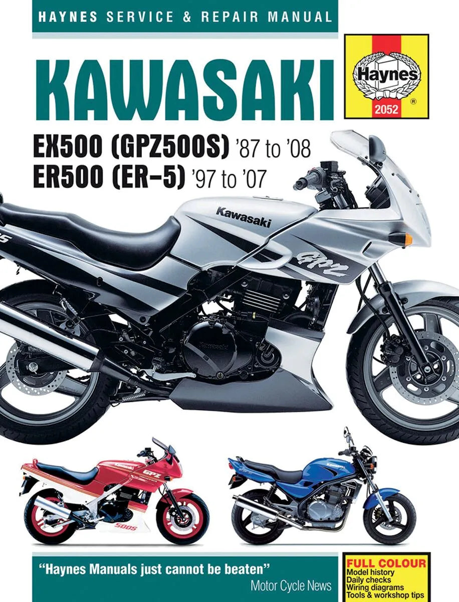 Haynes Repair Manual for Kawasaki EX500 Ninja 500R Twister ER-5