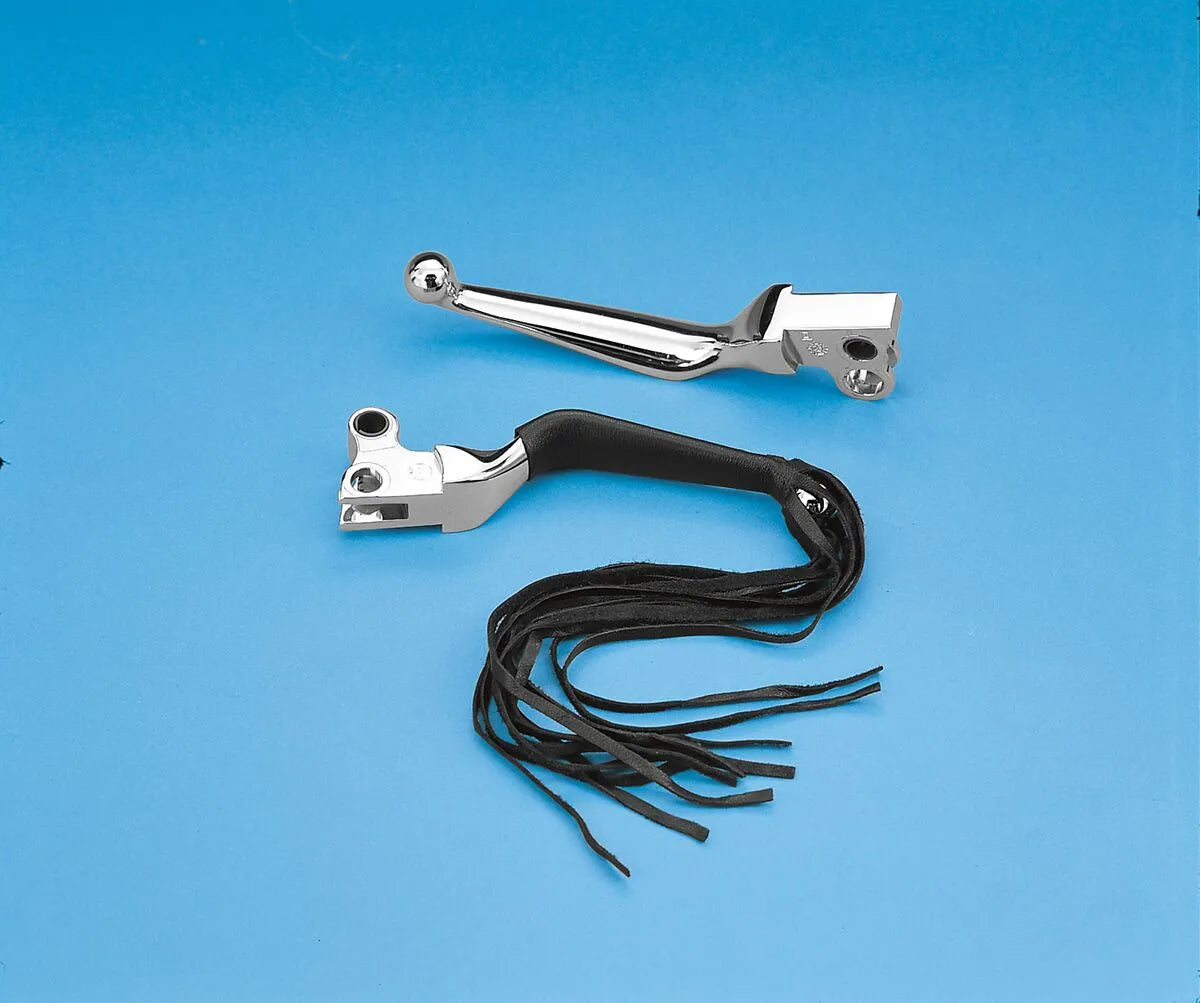 Drag Specialties Leather Lever Covers - Black